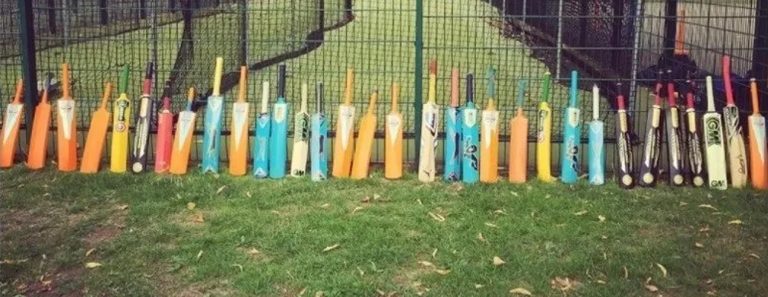 row of cricket bats