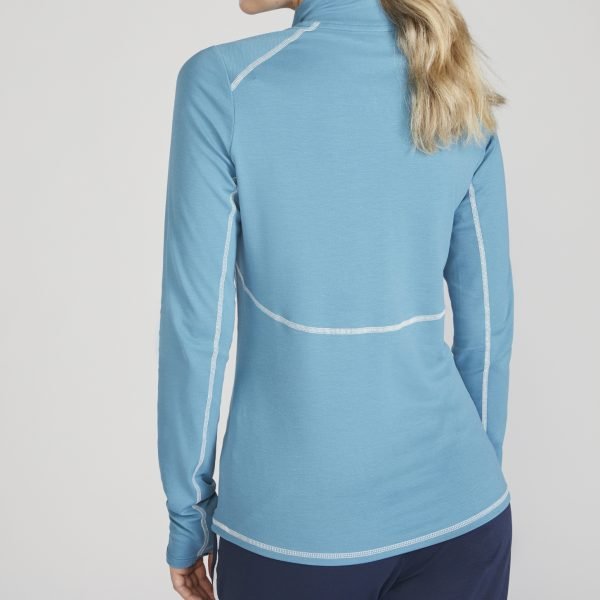 Women's blue long sleeve cricket training top