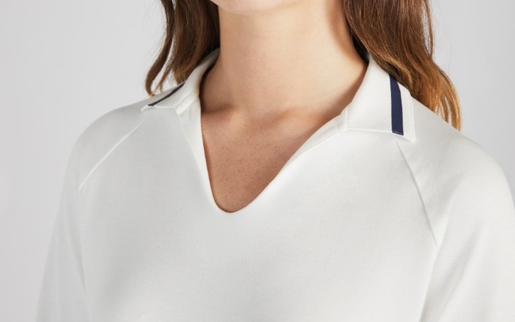 women's white long sleeve cricket top