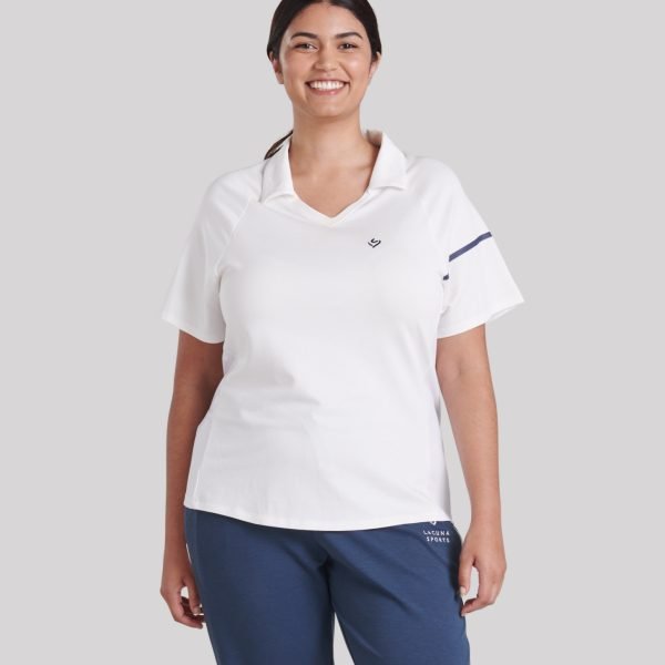 women's white short sleeve cricket shirt