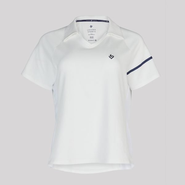 women's white short sleeve cricket top