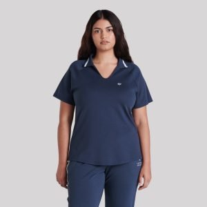 women's navy blue cricket shirt