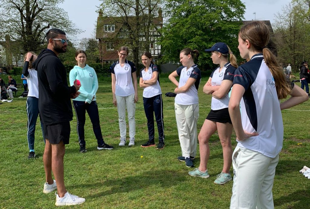 Female cricket training